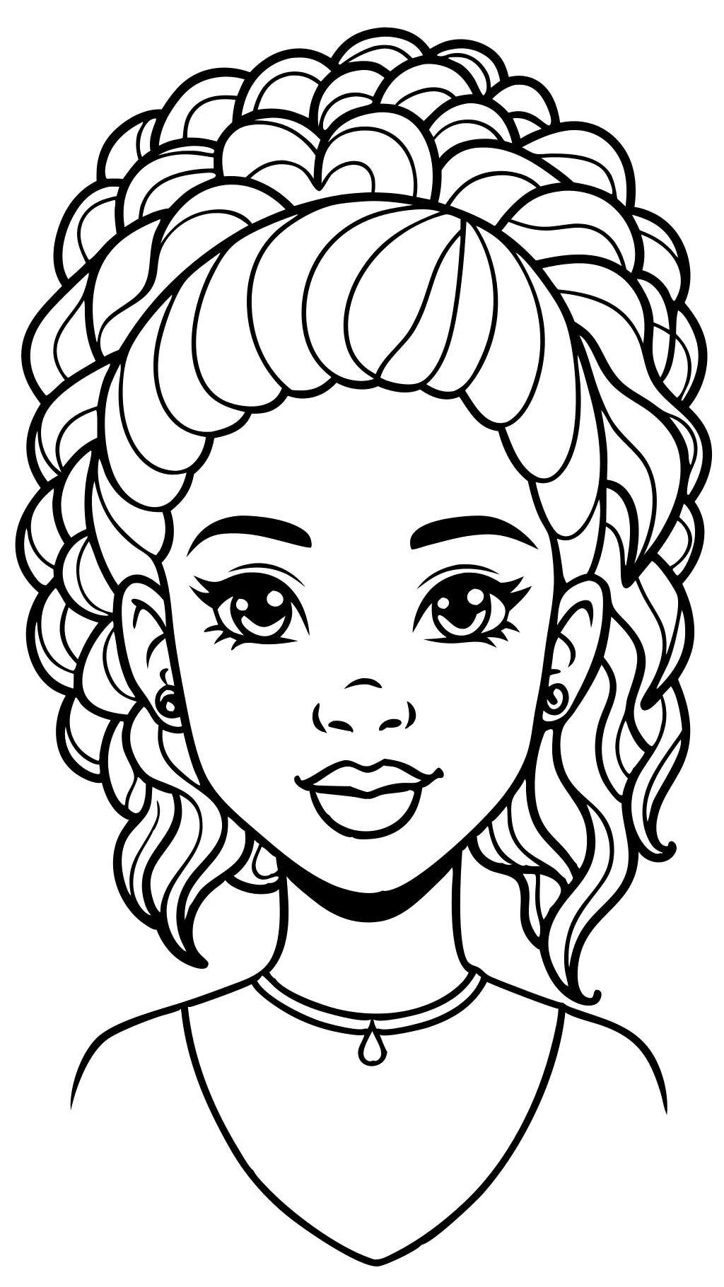 hair coloring pages